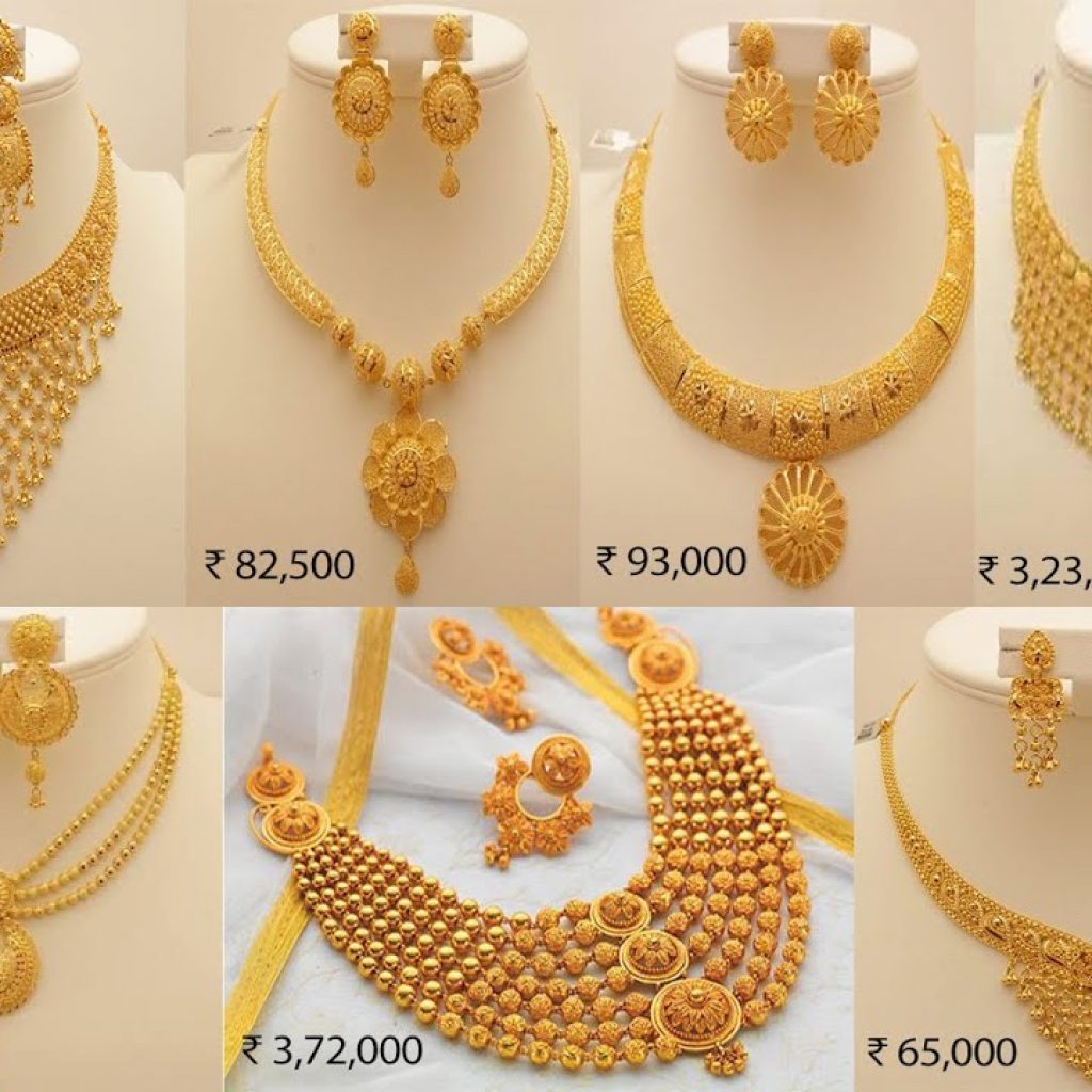 Latest Bridal Gold Necklace and Jewelry Designs with Price ...