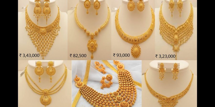 Latest Gold Jewelry Design with Price || Latest Bridal Gold Haram and Necklace Designs with price ||