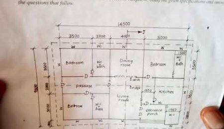 Solution To WAEC  Question on Building Drawing   PLAN Part 1
