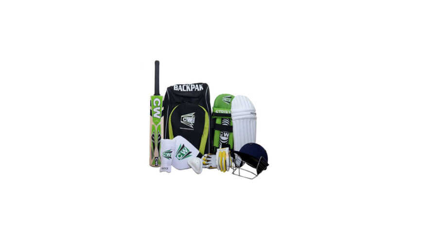 cw junior sports cricket kit green all season with kashmir willow league 20 20 cricket bat size 5 ideal for 9 10 players cricket kit