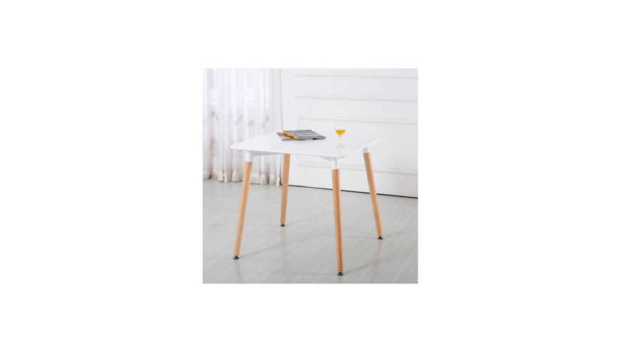 finch fox mid century modern eames style steps kitchen retro square dining table white