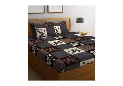 goodrik 140 tc microfiber double 3d printed bedsheet