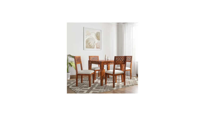 kendalwood furniture premium dining room furniture wooden dining table with 4 chairs solid wood 4 seater dining set