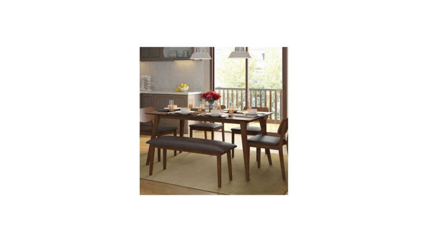 urban ladder lawson solid wood 6 seater dining table