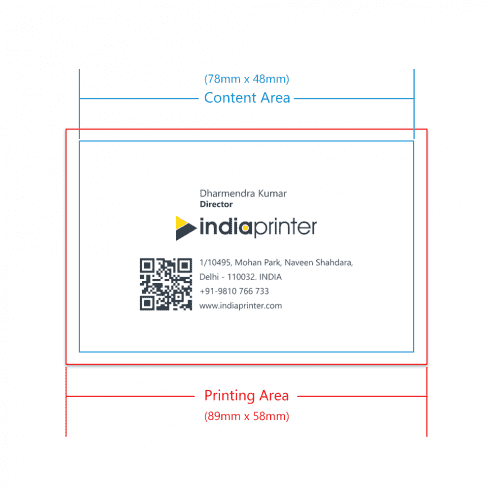 India Printer Business Cards Margins 3