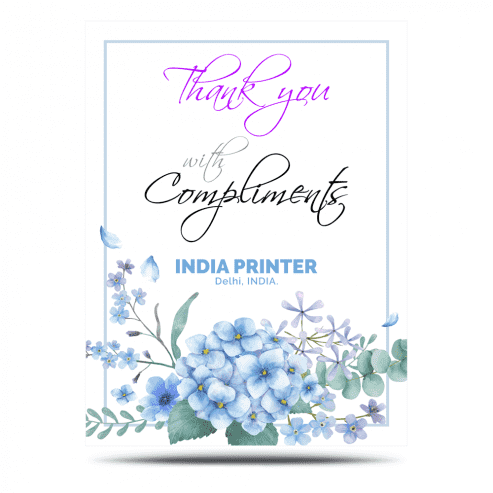 India Printer Compliment Cards Printing
