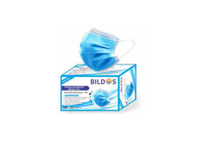 bildos mask with built in nose pin and ultrasonic sealed ear loop 100pcs surgical mask with melt blown fabric layer
